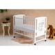 Qmini - Patut din lemn Timmi Elephant 120x60 cm Cu laterala culisanta Din lemn de pin si mdf Stabil si rezistent Inaltime saltea