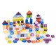 Set educational cu blocuri din lemn 108 piese Ecotoys ME434