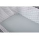 Set 2 cearceafuri cu elastic pentru patut leagan sau patut co-sleeper Bubaba Dimensiune 90x50 cm Din bumbac jersey Alb si gri
