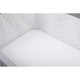 Set 2 cearceafuri cu elastic pentru patut leagan sau patut co-sleeper Bubaba Dimensiune 90x50 cm Din bumbac jersey Alb si roz