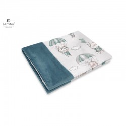 MimiNu - Paturica pufoasa cu doua fete Dimensiune 75x100 cm Din tesatura de catifea si bumbac Materiale certificate Oeko Tex Sta