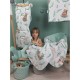 MimiNu - Lenjerie patut 3 piese Cu cearceaf 120x60 cm Din bumbac certificat Oeko Tex Standard 100 Cu pilota si husa pilota 135x1