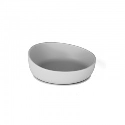Doidy - Bol inclinat cu ventuza Din silicon Fara BPA. Antialunecare 3 luni+ Gri