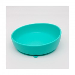 Doidy - Bol inclinat cu ventuza Din silicon Fara BPA. Antialunecare 3 luni+ Turcoaz