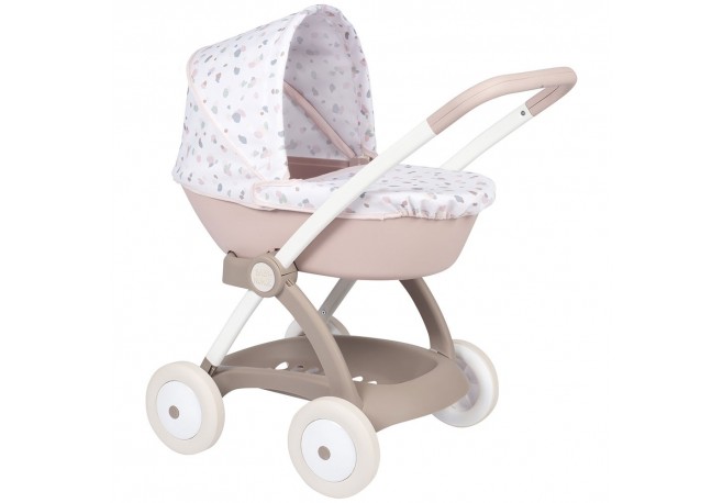 Carucior nou nascut pentru papusi Smoby Baby Nurse Landau crem