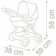 Carucior nou nascut pentru papusi Smoby Baby Nurse Landau crem