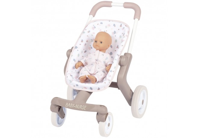 Carucior sport pentru papusi Smoby Baby Nurse Poussette Pop crem