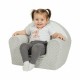 Fotoliu din burete pentru copii Din tesatura minky Fox New Baby 9 luni - 5 ani Cu Husa detasabila Gray