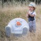 Fotoliu din burete pentru copii Din tesatura minky Fox New Baby 9 luni - 5 ani Cu Husa detasabila Gray