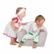 Fotoliu din burete pentru copii Din tesatura minky Fox New Baby 9 luni - 5 ani Cu Husa detasabila Gray