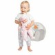 Fotoliu din burete pentru copii Din tesatura minky Fox New Baby 9 luni - 5 ani Cu Husa detasabila Gray
