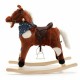 Calut balansoar din plus Cu efecte de miscare a gurii si a cozii Cu melodie de cowboy si efect de galop  Baby Mix Maro Inchis