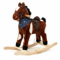 Calut balansoar din plus Arthur Cu efecte de miscare a gurii Cu melodie de cowboy si efect de galop  Baby Mix Maro Deschis
