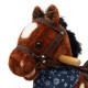 Calut balansoar din plus Arthur Cu efecte de miscare a gurii Cu melodie de cowboy si efect de galop  Baby Mix Maro Deschis