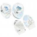 Set 2 piese: botosei manusi Marime 56 Din bumbac 100% New Baby Lovely Blue