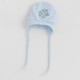 Set 5 piese Salopeta fara maneci jacheta body cu maneca lunga caciulita manusi Marime 50 Din bumbac 100% New Baby Classic Blue