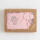 Set 5 piese Salopeta fara maneci jacheta body cu maneca lunga caciulita manusi Marime 50 Din bumbac 100% New Baby Classic Pink