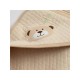 Set cadou 5 piese din bumbac organic salopeta baveta paturica cu gluga jucarie Marime 0 - 3 luni New Baby Beige