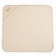 Set cadou 5 piese din bumbac organic salopeta baveta paturica cu gluga jucarie Marime 0 - 3 luni New Baby Beige