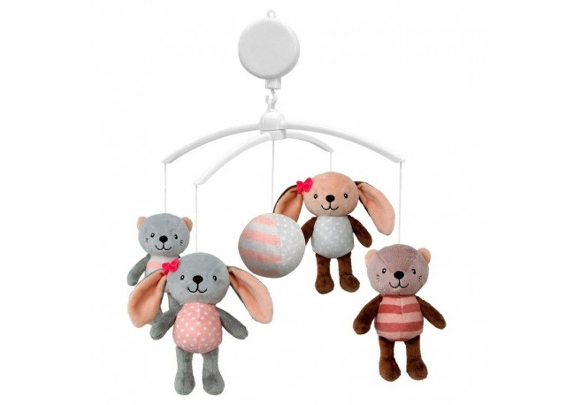 Carusel pentru patut Cu 5 jucarii din plus Rabbit and friends Baby Mix