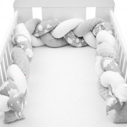 Protectie laterala pentru patut Tip Bumper impletit Din bumbac Din materiale certificate Oeko Tex Standard 100 New Baby Lungime 