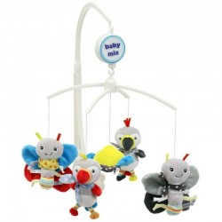 Carusel pentru patut Cu 5 jucarii din plus Toucan and Butterfly Baby Mix