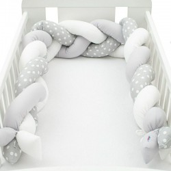 Protectie laterala pentru patut Tip Bumper impletit Din bumbac Din materiale certificate Oeko Tex Standard 100 New Baby Lungime 