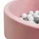 Piscina uscata cu 150 de bile (Alb gri) Din tesatura fina cu certificare Oeko-Tex Standard 100 Dimensiune 83 x 83 x 30 cm New Ba
