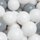 Piscina uscata cu 150 de bile (Alb gri) Din tesatura fina cu certificare Oeko-Tex Standard 100 Dimensiune 83 x 83 x 30 cm New Ba