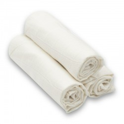Set 3 scutece multifunctionale Din Bambus 70x80 cm New Baby White