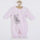 Set 2 piese Salopeta cu maneca lunga si caciulita Marime 56 New Baby Din bumbac 100% Angel Pink
