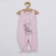 Set 4 piese Salopeta fara maneci jacheta body cu maneca lunga caciulita Marime 56 Din bumbac 100% New Baby Angel Pink