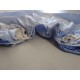 Cearceaf Imprimat cu Elastic Albastru 160X80