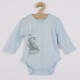 Set 4 piese Salopeta fara maneci jacheta body cu maneca lunga caciulita Marime 56 Din bumbac 100% New Baby Angel Blue