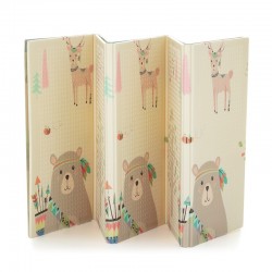 Petite&Mars - Covoras de joaca reversibil Include geanta pentru transport Pliabil si impermeabil Non-toxic 197 x 147 x 1 cm Anim
