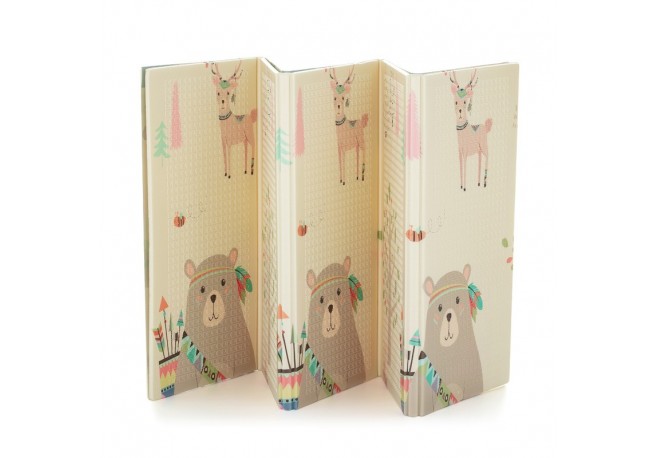 Petite&Mars - Covoras de joaca reversibil Include geanta pentru transport Pliabil si impermeabil Non-toxic 197 x 147 x 1 cm Anim