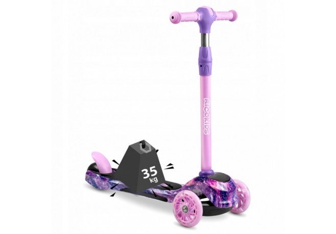 Trotineta cu roti cu LED Ricokids Piko 765013 - Violet - Roz