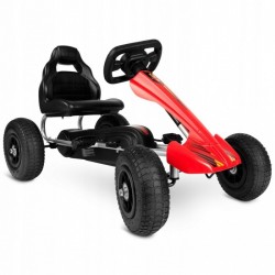 Kart cu pedale si roti gonflabile varsta 3-7 ani Gokart RK-591 Ricokids 759101 Rosu