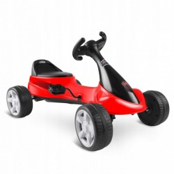 Kart cu pedale si roti din plastic dur varsta 3-7 ani Gokart RK-595 Ricokids 759500 Rosu
