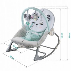 Balansoar multifunctional cu vibratii panda 3 jucarii Nukido 705101 Mint