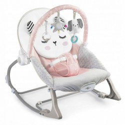 Balansoar multifunctional cu vibratii panda 3 jucarii Nukido 705102 Roz