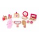 Gentuta de make-up cu 10 elemente din lemn Ecotoys W10D275