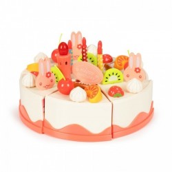Set tort aniversar cu accesorii 82 de elemente Ecotoys HC417716