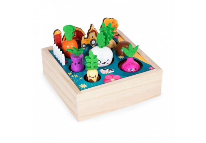 Jucarie Interactiva de lemn sub forma de ferma Ecotoys ME513