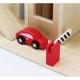 Garaj tip parcare din lemn pentru masinute cu lift si masinute Ecotoys W04B047B