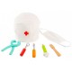 Trusa medicala cu 7 elemente din lemn Ecotoys Little Dentist - PH10D002
