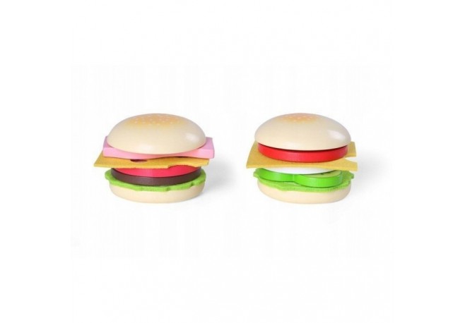 Set de 2 burgeri din lemn Ecotoys 4220
