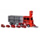 Set de remorcare de 6 masinute Ecotoys HC484968 - Pompieri