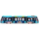 Tramvai Dickie Toys Siemens City Tram 415 cm albastru