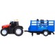 Tractor Dickie Toys Massey Ferguson Animal Trailer 26 cm cu lumini sunete remorca si figurina vaca